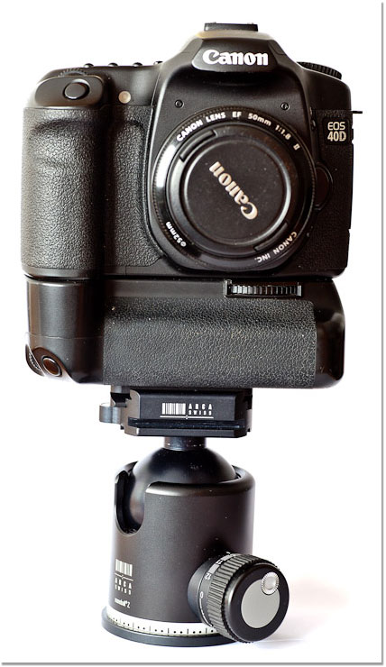 Canon 40D sobre Rótula Arca-Swiss Z1